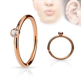 Tiny CZ IP Ear Cartilage Daith Helix Tragus Nose Rings