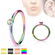 Tiny CZ IP Ear Cartilage Daith Helix Tragus Nose Rings