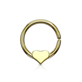 Removable Steel Heart Ear Cartilage Daith Helix Tragus Nose Rings