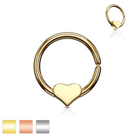 Removable Steel Heart Ear Cartilage Daith Helix Tragus Nose Rings