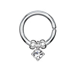 Removable Prong Set CZ Ear Cartilage Daith Helix Tragus Rings