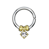 Removable Prong Set CZ Ear Cartilage Daith Helix Tragus Rings