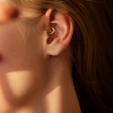 5 CZ V Shaded Ear Cartilage Daith Tragus Helix Earrings Septum Ring