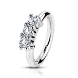 CZ Lined Bendale Ear Cartilage Daith Tragus Helix Earrings Hoop Nose Rings
