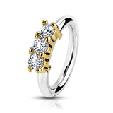 CZ Lined Bendale Ear Cartilage Daith Tragus Helix Earrings Hoop Nose Rings