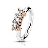 CZ Lined Bendale Ear Cartilage Daith Tragus Helix Earrings Hoop Nose Rings