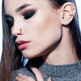 CZ Lined Bendale Ear Cartilage Daith Tragus Helix Earrings Hoop Nose Rings