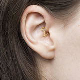 Crystal Lined Crescent Moon Shape Ear Cartilage Daith Tragus Helix Hoop Rings