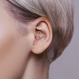 CZ Butterfly Ear Cartilage Daith Tragus Helix Earrings Hoop Nose Rings