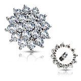 CZ Paved Sunburst Internal Threaded Dermal Anchor Top