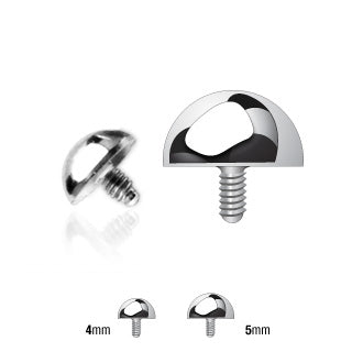 Dome Half Ball 316L Surgical Steel Dermal Anchor Top