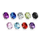 Mixed Sz Round Prong Set Assorted CZ Dermal Anchor Top