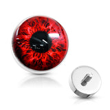 5MM Eyeball 316L Surgical Steel Internal Threaded Dermal Anchor Top