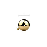 4 mm Ball Gold Plated Dermal Anchor Top