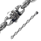 Casted Tribal Pattern Linked Large Stainless Steel Bracelets