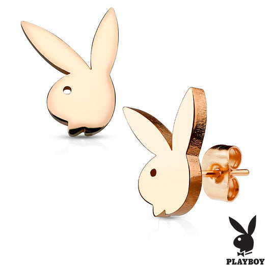 Pair Official licensed Playboy Bunny Logo Stainless Steel Earring Stud