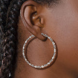 Pair of Braided 316L Surgical Steel Twisted Hoop Earrings