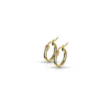 Pair Of 14Kt. Gold Plated On 316L Surgical Steel Round Hoop Earrings