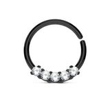 5 CZ Bendable Septum Nose Cartilage Hoop Ring