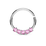 5 CZ Bendable Septum Nose Cartilage Hoop Ring