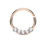 5 CZ Bendable Septum Nose Cartilage Hoop Ring