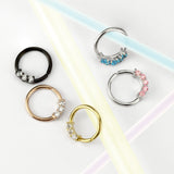 5 CZ Bendable Septum Nose Cartilage Hoop Ring