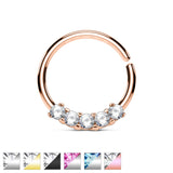 5 CZ Bendable Septum Nose Cartilage Hoop Ring