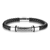 Black Micro Fiber Bolo Leather Cord And Stainless Steel Bracelets