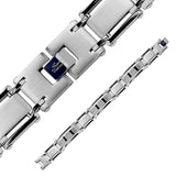 Crystal Paved Mens Stainless Steel Bracelets