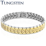 Laser Engraved Checker Links Tungsten  Carbide Bracelets