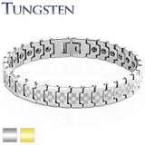Laser Engraved Checker Links Tungsten  Carbide Bracelets