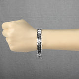 Laser Engraved Checker Links Tungsten  Carbide Bracelets