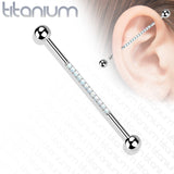 Lined Opal Implant Grade Titanium Industrial Barbells