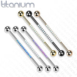 Lined Opal Implant Grade Titanium Industrial Barbells