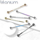 Lined Opal Implant Grade Titanium Industrial Barbells