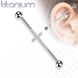 Cross Implant Grade Titanium Industrial Barbells