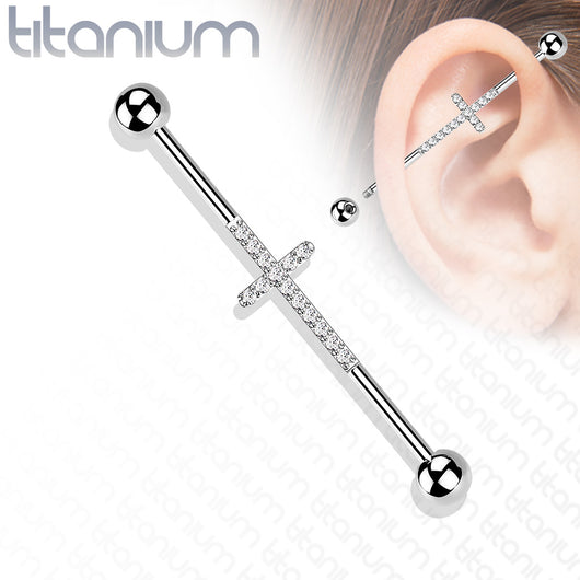 Cross Implant Grade Titanium Industrial Barbells