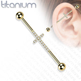 Cross Implant Grade Titanium Industrial Barbells