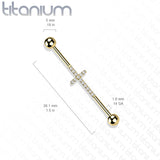 Cross Implant Grade Titanium Industrial Barbells