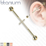 Cross Implant Grade Titanium Industrial Barbells