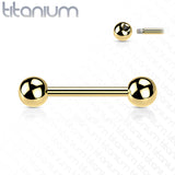 PVD Over Solid Titanium Barbells
