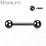 PVD Over Solid Titanium Barbells
