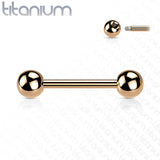 PVD Over Solid Titanium Barbells