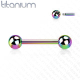 PVD Over Solid Titanium Barbells
