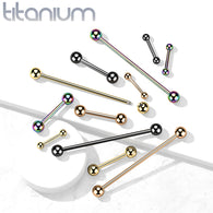 PVD Over Solid Titanium Barbells