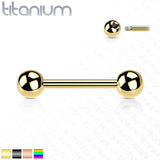 PVD Over Solid Titanium Barbells