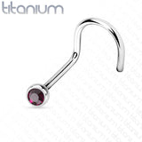 Implant Titanium Press Fit CZ Nose Screw Ring 18GA