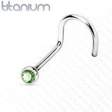 Implant Titanium Press Fit CZ Nose Screw Ring 18GA