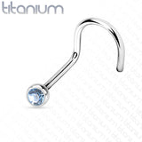 Implant Titanium Press Fit CZ Nose Screw Ring 18GA
