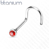 Implant Titanium Press Fit CZ Nose Screw Ring 18GA